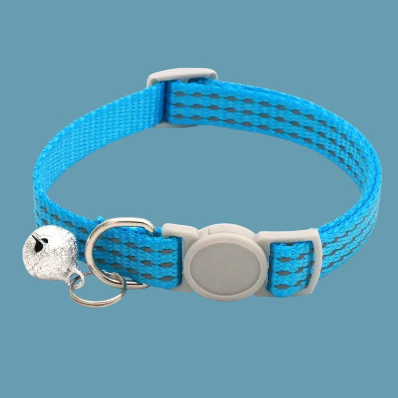 Collar para Gatos con Campana Reflectante Color Azul