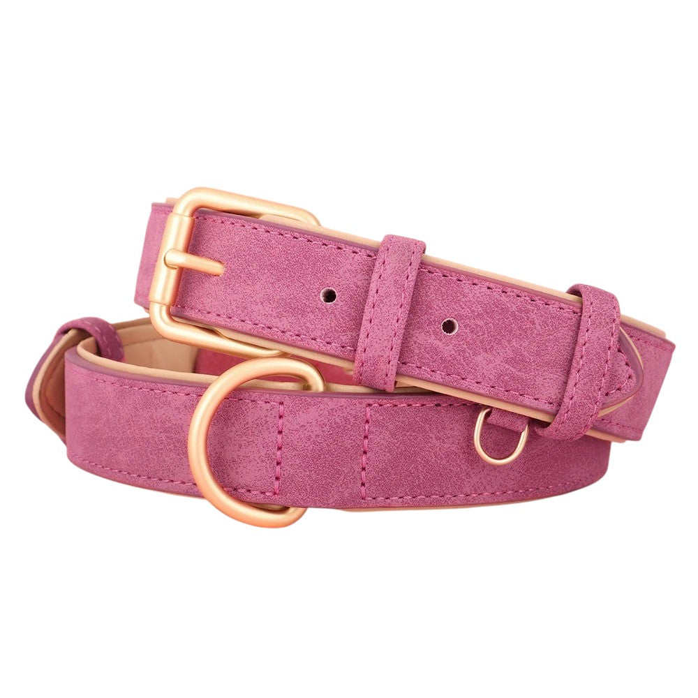 Collar de Cuero Ajustable para Perros – Suavidad, Resistencia y Estilo