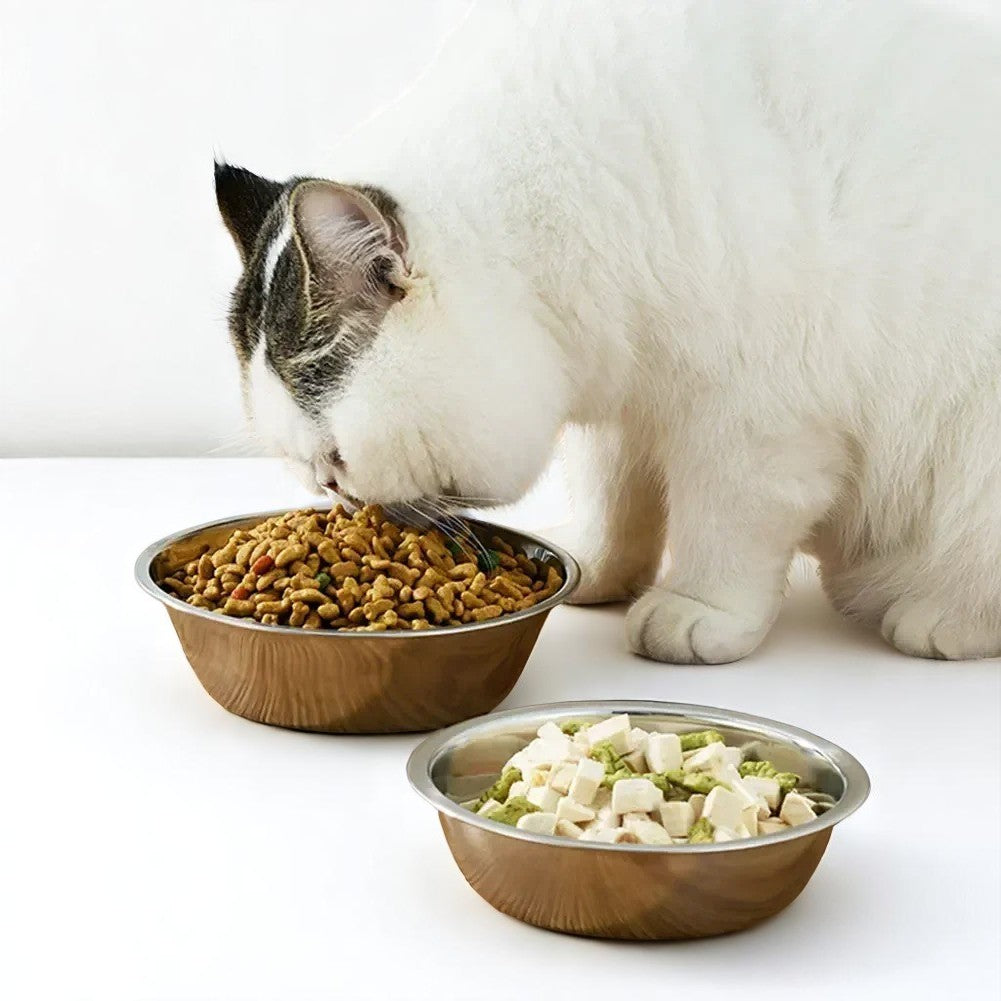 Comedero de acero inoxidable para mascotas – Resistente y seguro para tu perro o gato