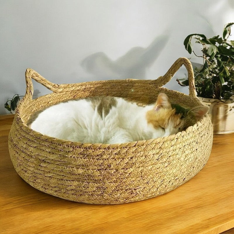 Cama Para Gatos Natural de Rafia