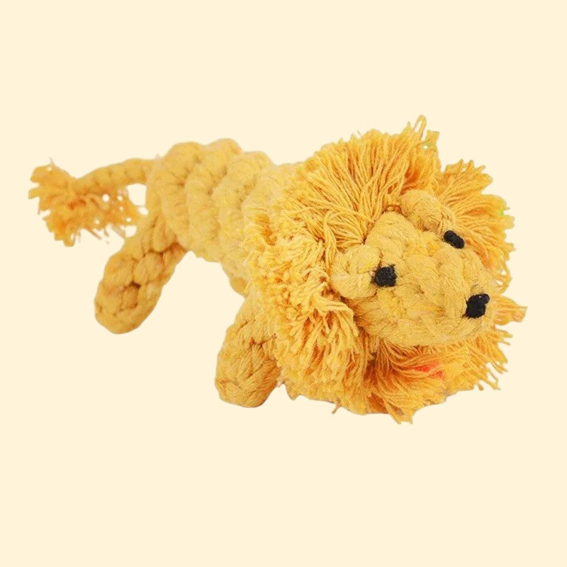 Juguete de cuerda de algodón natural para perros y gatos – Limpieza, diversión y bienestar de la sabana
