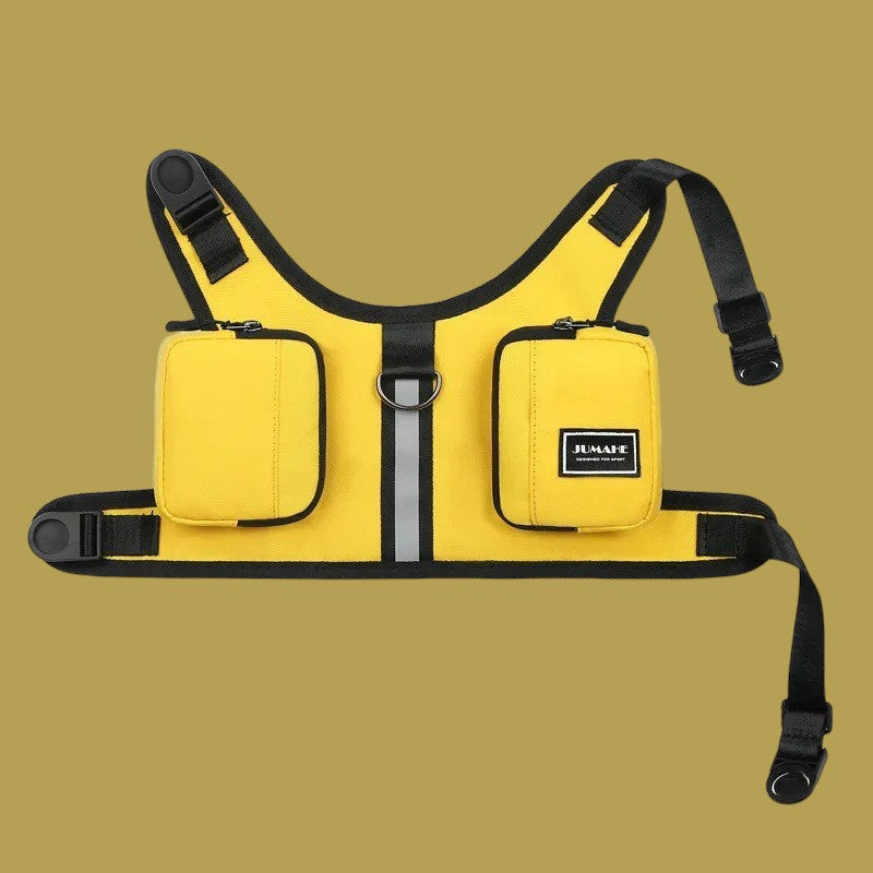 Arnés Mochila Amarillo Reflectante para Perros