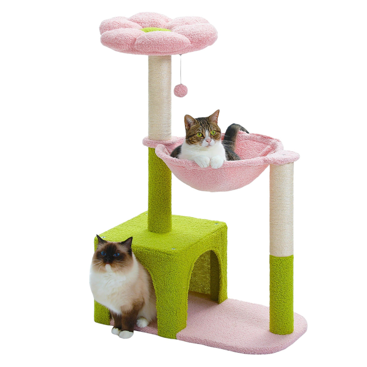 Árbol para Gatos de Flor Rosa