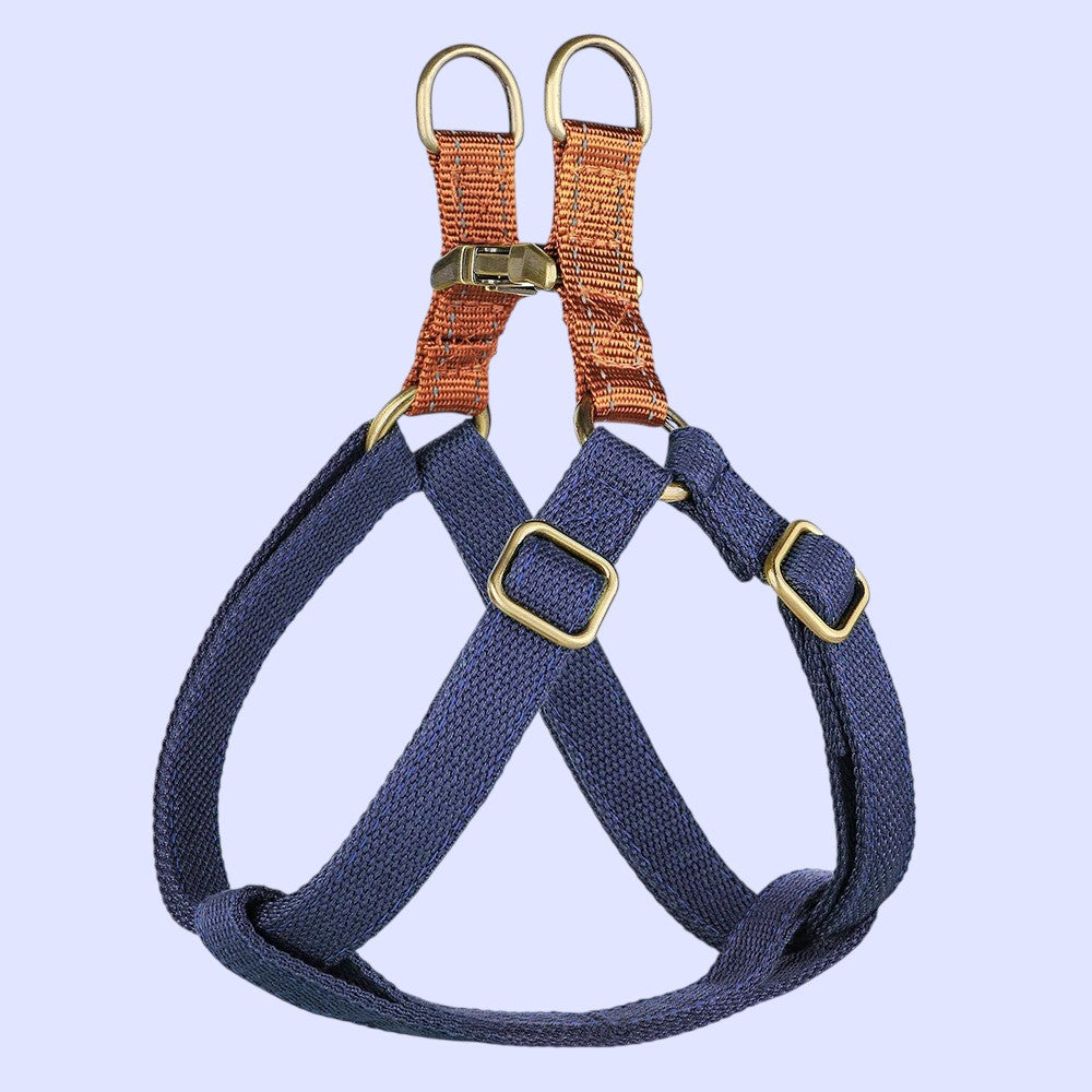 Arnés de Nylon Azul para Perros y Gatos – Paseos Seguros y Confortables