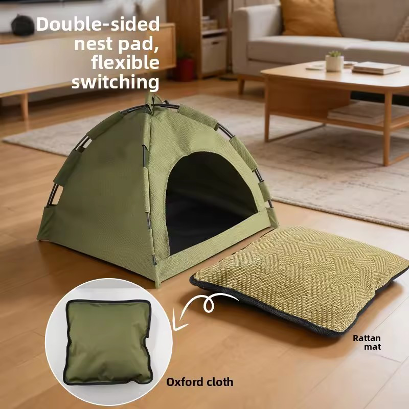 Casa Semicerrada Plegable para Gatos y Perros Pequeños - portada