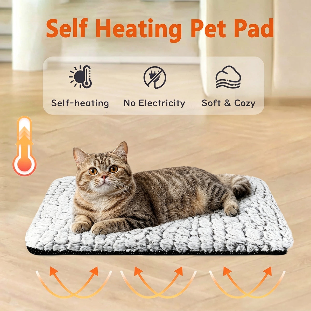 Cama con Calefacción Automática para Gatos y Perros - portada